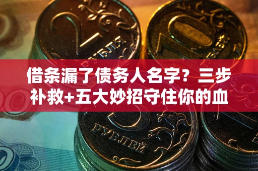 北京借条漏了债务人名字？三步补救+五大妙招守住你的血汗钱